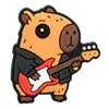 Capivara Fofa Desenho Animado Criativo Plástico Macio PVC Flor para Sapato Personalizada Sapato Croc Fivela de Sapato Fivela Decorativa Acessórios Pronta em Estoque Atacado