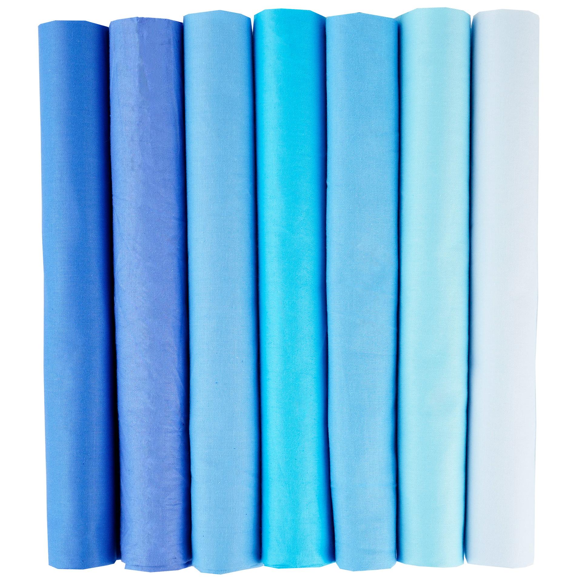 蓝色纯色斜纹拼布布组