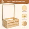 Caja de Madera para Baby Shower Cesta para Bebé para el Hogar y el Exterior con Asa Caja de Almacenamiento para Bebé Regalo para Baby Shower Organizar