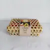 Empaque de regalo de pastel de luna del Festival de Medio Otoño, caja de regalo tradicional hecha a mano de alimentos y bocadillos, canasta tejida de bambú para souvenirs