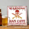 Letrero cuadrado de hierro colgante con eslogan retro personalizado, pintura de placa de hojalata para pared de bar, decoración de lámina metálica para Man Cave