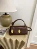 Bolso de Mano Brillante de Cuero Aceitado y Encerado, Bolso Cruzado, Bolso Versátil para Mujer para el Trabajo y los Viajes Diarios, Bolso de Mano de Lujo de Gama Alta