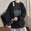 Damasco Americano Retro Camisola Meninos Outono Moda Marca Velo Forrado Com Capuz Pesado Top Oversize Casal Solto