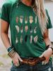 Estación independiente de Amazon Camiseta de talla grande holgada de manga corta con cuello redondo y estampado de plumas europeas y americanas comercio exterior transfronterizo