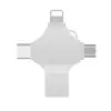 Compatible con memoria USB tipo C para teléfono móvil tipo cruz de Apple, memoria USB de alta velocidad USB 3.0 metálica cuatro en uno para teléfono móvil