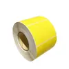 Papel Térmico Sintético Amarillo Cinco Pruebas Resistente al Desgarro Etiqueta Fresca para Almacenamiento en Frío Adhesivo para Impresión de Códigos de Barras