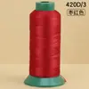 Ventas Directas de Fábrica Hilo de Coser de Alta Resistencia 420D Bolsa de Rollo Grande Hilo de Coser Colorido Hilo de Nylon Industrial para Ropa