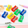 Apontador de Lápis Mini Colorido Atacado Apontador de Lápis para Aluno do Ensino Fundamental Apontador de Lápis Manual Papelaria de Aprendizagem Infantil Pequenos Presentes