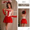 Kamei Xue Roupa de Natal Laço Sexy Menina Coelho Cosplay Celebridade da Internet Conjunto de Roupa de Ano Novo 2216