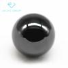 Fábrica directa cuenta esférica lisa circonita negra piedra desnuda perforada cuenta suelta ensartada agujero cuenta de luz pulsera con piedra
