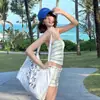 Traje de baño de tres piezas para mujer con cuello halter, manga larga y salida de baño, adelgazante y disimulador, adecuado para vacaciones conservadoras en la playa y aguas termales 9287