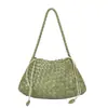 Bolso de Hombro Cruzado Tejido de PU Estilo Coreano para Mujer, Temporada Primavera y Verano, Moderno y Popular, Versátil