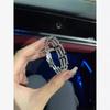 Pulseira de Strass Flash Multicamadas Enrolada Aberta Pulseira Feminina de Luxo Leve Nicho Exquisita Elegante Novo Estilo de Verão para Mulheres