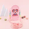 Bolsa Cruzada Mini para Teléfono Ligera al por Mayor de Fábrica Bolso Individual de Hombro de Silicona Portátil para Salir Cartera para Monedas con Cordón