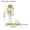 Diseño Popular Bola de Cristal Calada Flores de Hierro Adornos de Escritorio Sala de Estar Decoraciones Adornos de Instagram Suministro Directo de Fábrica