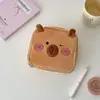Bolsa cosmética portátil de dibujos animados, Bolsa cuadrada de almacenamiento de cosméticos de gran capacidad con cachorro lindo, Neceser portátil desmontable