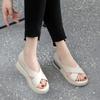 Sandalias de Verano 2023 Moda de Verano para Mujer Plataforma de Cuña Tacones Altos Altura 7 cm Cuña Zapatos de Mujer