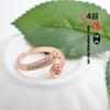 Joyas DIY Moda Creativa Cabeza de Serpiente Anillo de Perla Soporte Vacío Anillo de Imitación Plata Ajustable 3 Accesorios Al por Mayor