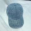 Gorra de Béisbol de Mezclilla Vieja Lavable Simple Estilo Coreano para Mujer Moda Primavera y Verano Casual Combinable Gorra Protectora del Sol
