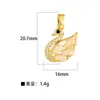 Accesorios para joyería diy directos de fábrica colgante H chapado en cobre colgante simple de piedra ojo de gato colgante de cisne microincrustado sin cadena