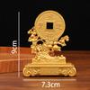 Yuanbao Molinillo de Viento Giratorio Artesanías de Metal Adornos de Estilo Creativo de Escritorio Regalos Lingote Molinillo de Viento