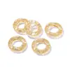 Anillo con Colgante de Paz de Vidrio Transparente Estilo Antiguo, Colgante para Pulsera Hecho a Mano DIY, Accesorio para Cadena de Teléfono al por Mayor
