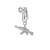 Popular de Europa y América, piercing de ombligo de pistola incrustado con diamantes, aro de ombligo sin perforación, joyería de piercing personalizada, venta al por mayor transfronteriza Amazon