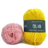 Yipian Fio de Algodão Leite de 4 Fios Algodão Penteado Lã Bola Meada DIY Feito à Mão Tricotado Linha Cachecol Bebê Linha Crochê Boneca