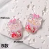 Acessórios de gato de desenho animado Decorações DIY Charms de sapato por atacado Headwear infantil Brinquedos Cola AB Patches de resina luminosa