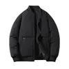 Chaqueta de Vuelo de Invierno Corta para Hombre de Negocios de Alta Gama de Algodón con Cuello de Béisbol para Calidez y Protección contra el Frío