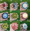 Calcomanías Metálicas para Coche AC Milan, Real Madrid, Barcelona, Inter de Milán, Arsenal, Manchester United, Etiquetas Impermeables de Equipo, Calcomanías Adhesivas 3D