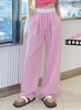 Dopamine Lazy Plaid Calças de perna larga femininas primavera 2025 cintura alta all-match calças soltas Yamamoto calças casuais