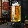 Garrafa de Vidro para Infusão de Bebida Alcoólica, Garrafa Selada de Vinho de Ginseng, Pote de Vidro para Bebida Medicinal, Jarra de Vinho, Bule de Vinho com Bico, Garrafa de Bebida Alcoólica com Design de Ameixa, Orquídea, Bambu e Crisântemo