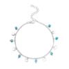 Comercio Transfronterizo Europeo y Americano Accesorios Calientes para el Pie Verano Combinación Universal Populares Accesorios para el Pie Sencilla Cadena para el Pie de Cuentas Turquesas Lentejuelas