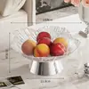 Plato de Frutas Creativo de Lujo Ligero Transfronterizo con Forma de Pétalo para Uso Doméstico, Bocadillos de Sala de Estar, Dulces, Plato de Frutas Deshidratadas, Accesorios de Decoración para Habitaciones Modelo de Hotel