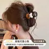 Grampo de cabelo suave estilo coreano para mulheres, estiloso, doce, de alta aparência, elegante, novo grampo tubarão 2026 para a parte de trás da cabeça