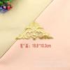 Parche de Tela Triangular con Forma de Nube, Estilo Hanfu Chino Tradicional, Parche Bordado con Hilo Dorado Estilo Chino, Parche Termoadhesivo, Parche Estilo Europeo, Accesorios para Actuación