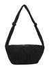 518533 Nova Bolsa da Moda Tecido Oxford Linha Bordada Bolsa Dumpling Cor Sólida Bolsa de Ombro Bolsa de Penas Mulheres