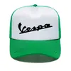 Serie de estampado de letras Vespa grupo de gorra de red de esponja estudiantes compran gorra de pico de pato impresión de LOGO personalizado moda hombres y mujeres