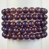 Pulsera morada ahumada joyería barata vidrio opaco transfronteriza popular comercio exterior exportación cuentas redondas de 8MM