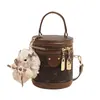 Bolso Cubo de Gama Alta para Mujer, Bolso Versátil de Moda de Nicho, Colgante de Moda Vintage, Bolso Cruzado Elegante para Mujer