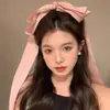 Pinza para el cabello con lazo rosa estilo ballet francés, dulce y femenino, accesorios para el cabello para fotos de ambiente