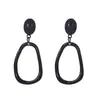 Pendientes largos de mujer coloridos y deslumbrantes transfronterizos, ganchos de metal geométricos simples más vendidos, pendientes de estilo minimalista para mujer
