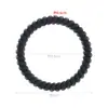 Elástico de Cabelo em Espiral Preto Fosco, Estilo Versátil para Meninas, Tamanho Grande de 5cm, Pulseira Fina com Estampa de Seda em Espiral de Fio de Telefone