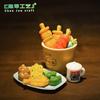 Micro-paisaje simulación barbacoa brocheta comida fragante juego decoración diy pegatinas para refrigerador accesorios de cuerda para pasador mini adornos pequeños