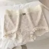 Ropa interior de algodón puro clase A para mujer, Boxer retro floral, Encaje, Cintura media, Algodón antibacteriano 10A, Entrepierna extendida, Ropa interior para mujer