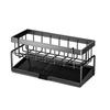 Estante de almacenamiento de cocina, escurridor, fregadero, encimera, grifo, esponja, deshidratador, estante para guardar platos