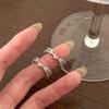 Anillo de Selección de Arte para Mujer Nicho de Alta Gama Lujo Ligero Hoja de Rama de Olivo Anillo de Diamantes Amor Nicho Anillo de Trigo con Forma de Corazón
