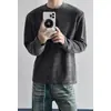 Chegada Nova Outono 2026 Estilo Hong Kong Tamanho Plus Gola Redonda Manga Longa Camiseta M-5X HT26896-TeP18