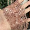 Piedra natural trébol de cuatro hojas cuentas ágata de cristal 6mm pulsera collar productos semiacabados hechos a mano diy accesorios de joyería material